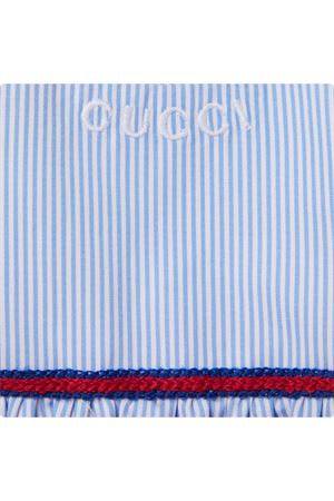 abito in cotone blu GUCCI KIDS | 813539XWA399025